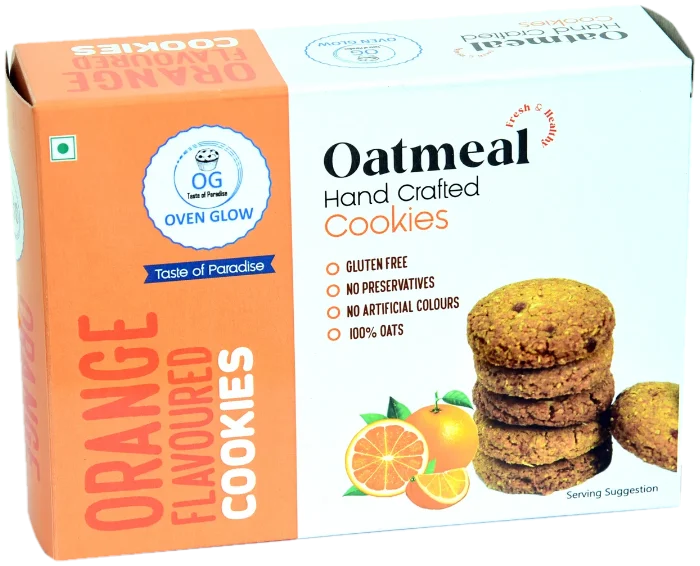 Oven Glow Orange flavoured oatmeal cookies box